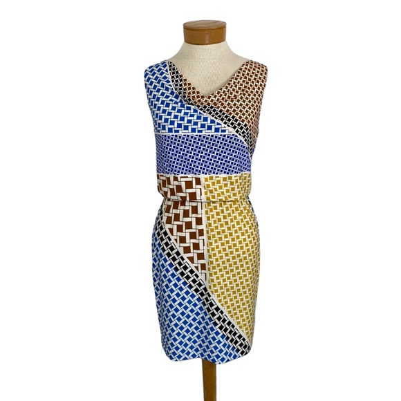 Taylor sz 2 Multicolored, Geometric Dress - Picture 1 of 9